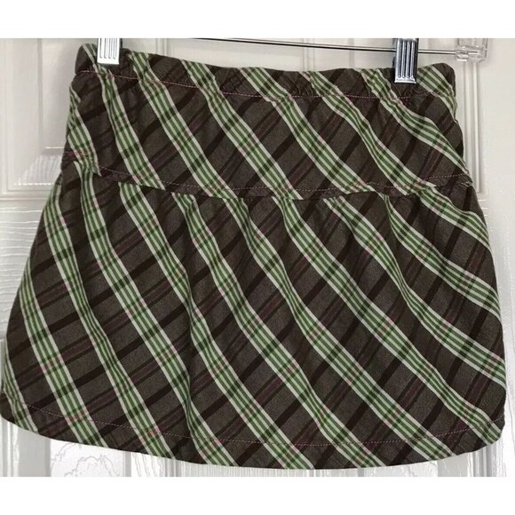 Faded Glory Girls Size 7 Above The Knee Plaid Skirt with Shorts Skort - Picture 4 of 5